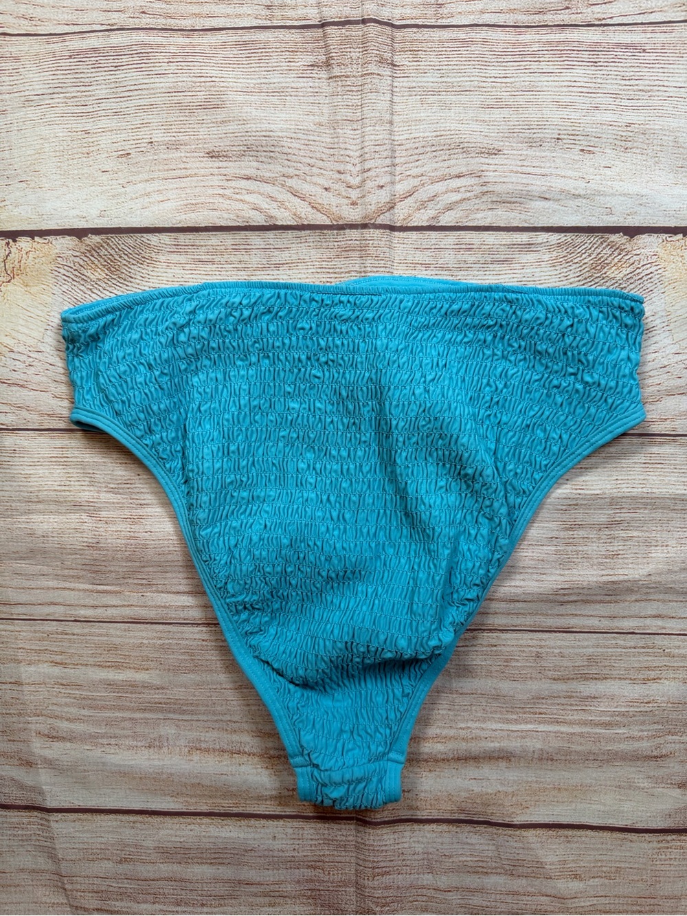 l*space Blue Smocked Bikini Bottoms High-Cut